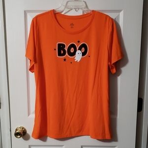Vibrant Orange 'Boo' Ghost Tee
